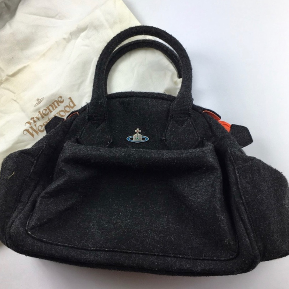 Vivienne Westwood black wool purse
